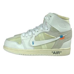Off White x Air Jordan 1 Retro High Euro OG White Size Women 8.5 - AQ0818 100